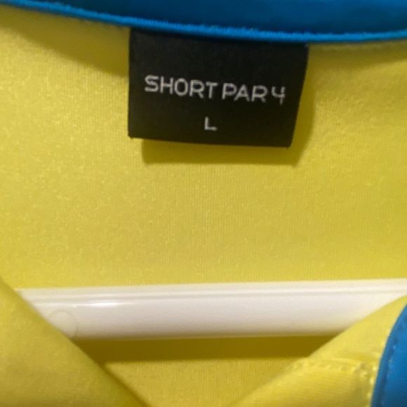 Short Par4 Mens Size Large Golf Polo Shirt Outdoor Performance Active Wear - Picture 2 of 4